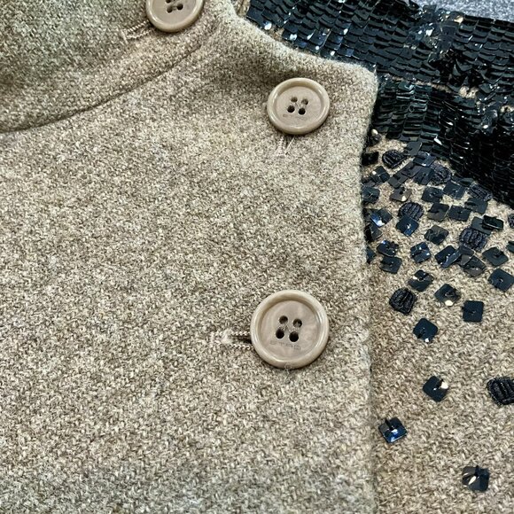 Etro Milano Wool Coat With Sequin Detail . Made in Italy. IT 42 - Picture 5 of 8